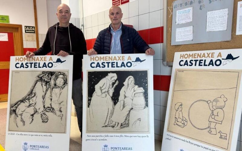 As viñetas de Castelao serán expostas nos centros escolares de Ponteareas