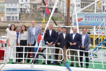 Os Reis de España de visita á localidade pesqueira de Burela