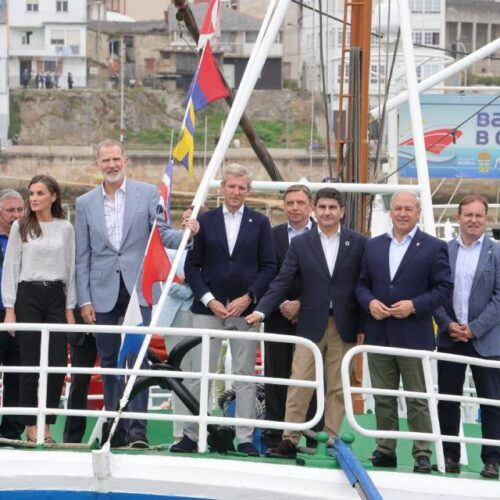 Os Reis de España de visita á localidade pesqueira de Burela