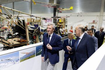 Alfonso Rueda reivindica en Ourense o liderado galego no sector aeroespacial