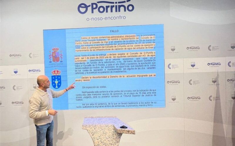 Sentenzas xudiciais avalan ao Concello do Porriño sobre o cobro da Auga de Eiras