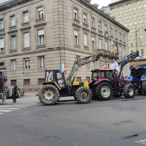 O BNG co sector agrogandeiro na tractorada en Ourense