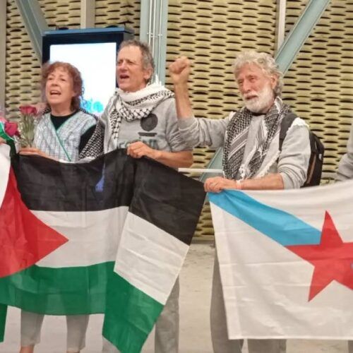 En casa os membros galegos da Flotilla Global Sumud