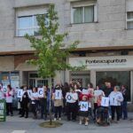 Protestas diante da nova escola infantil de Ponteareas