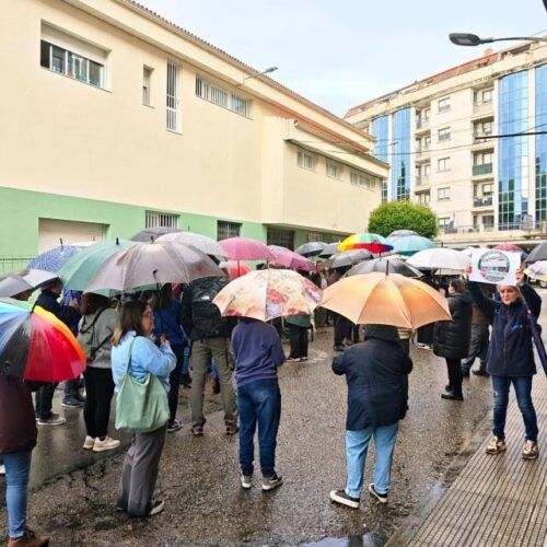 Malestar da Plataforma Cidadá Demolición Non ante o derrube da escola infantil de Ponteareas
