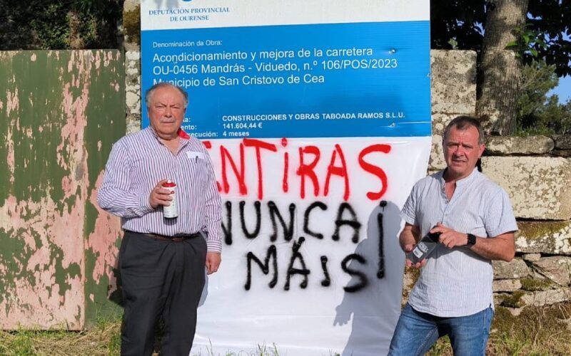 O BNG de Cea denuncia anos de retraso da estrada de Mandrás a Viduedo
