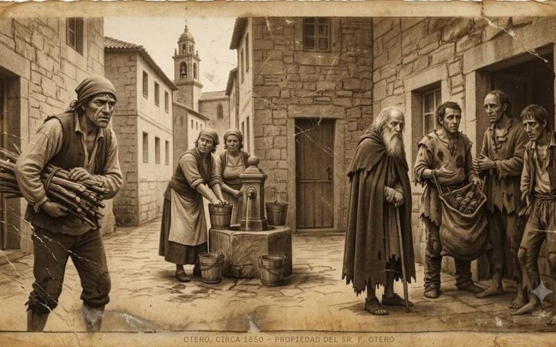 Catro personaxes de Otero Pedrayo, no Ourense de medeados do século XVIII