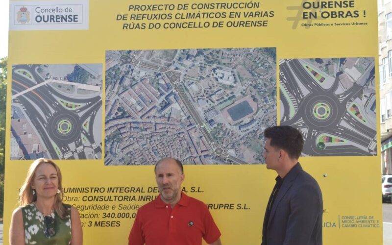A Xunta de Galicia e o Concello de Ourense inician a construción do proxecto piloto de refuxio climático urbano
