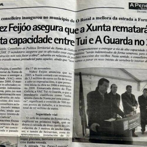 BNG Tomiño: “A Xunta de Galicia condena ao Baixo Miño a 25 anos de retraso coa autovía”