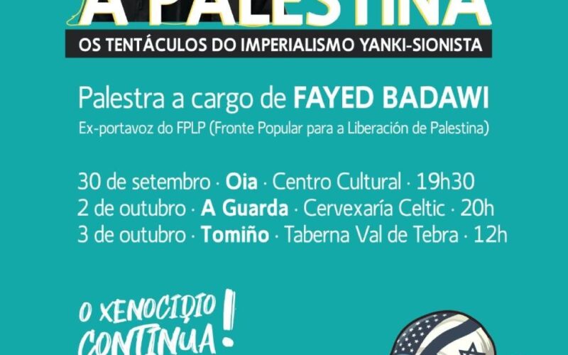 “De Ormuz a Palestina”, palestra de Fayed Badawi (FPLP) en Salceda